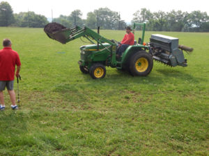 Morris Hills High School Core Aeration - Lincoln Landscaping of Franklin Lakes