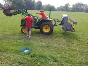 Morris Hills High School Core Aeration - Lincoln Landscaping of Franklin Lakes