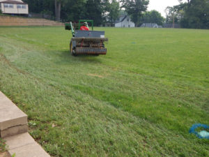 Morris Hills High School Core Aeration - Lincoln Landscaping of Franklin Lakes