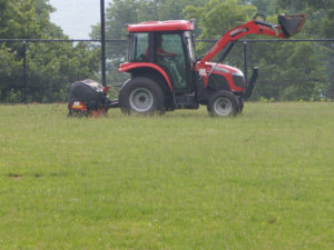 Morris Hills High School Core Aeration - Lincoln Landscaping of Franklin Lakes