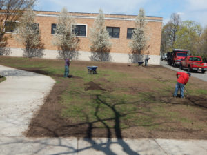 Overseeding Leonia Middle School - Lincoln Landscaping of Franklin Lakes