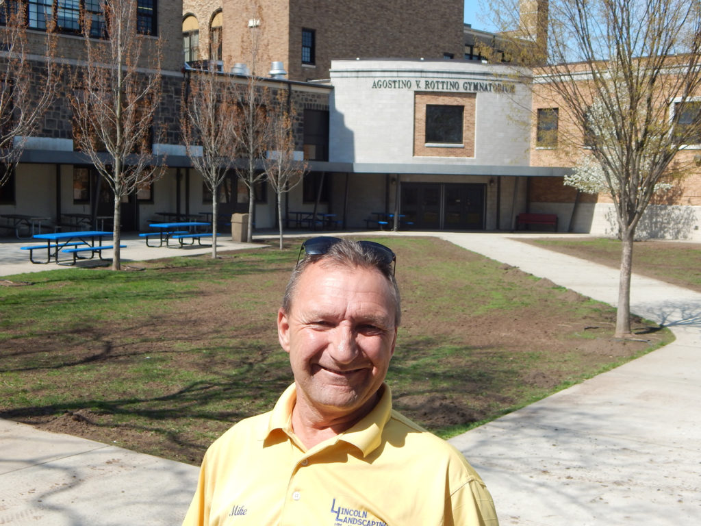 Overseeding Leonia Middle School - Lincoln Landscaping of Franklin Lakes