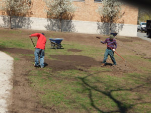 Overseeding Leonia Middle School - Lincoln Landscaping of Franklin Lakes